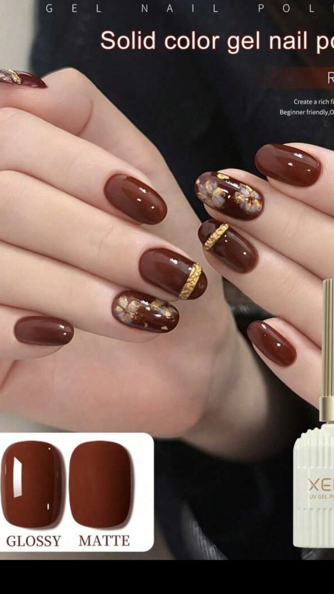 Brown gel polish