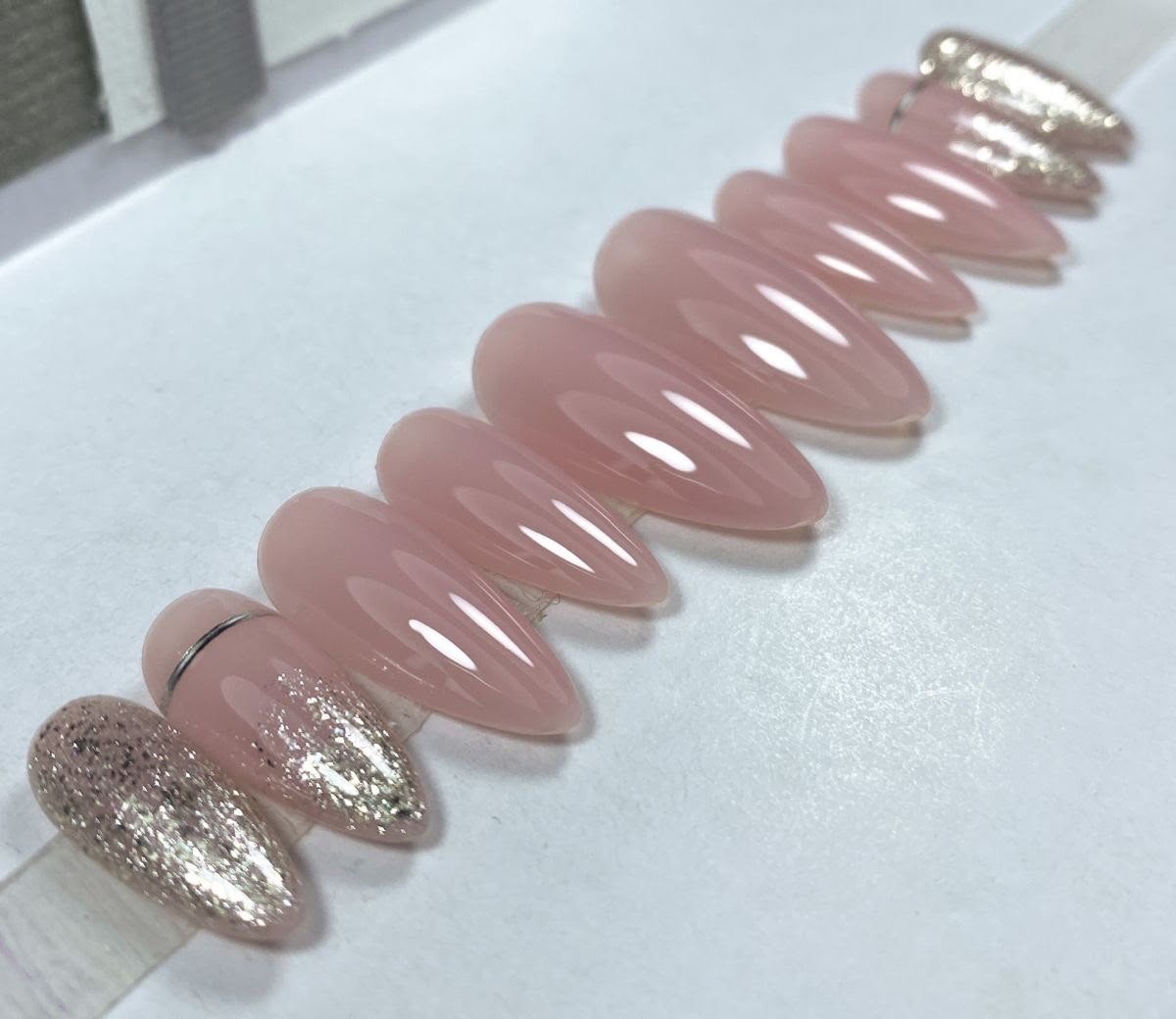 Rose Jelly Glitter Tip Set